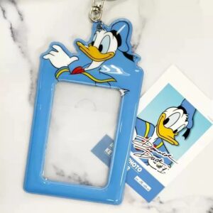 2 Disney 迪士尼 唐老鴨PVC造型相片收納套吊飾