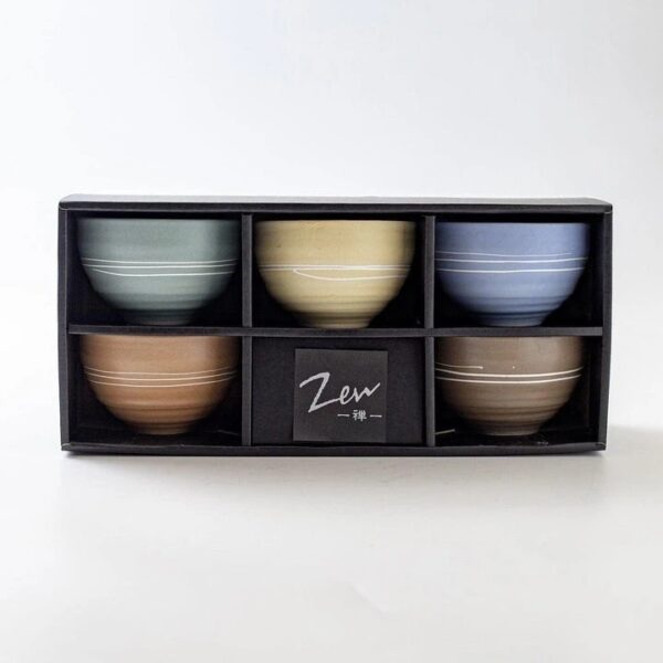 日本 ZEN禅－日本製美濃燒 五色啞光球型小碗