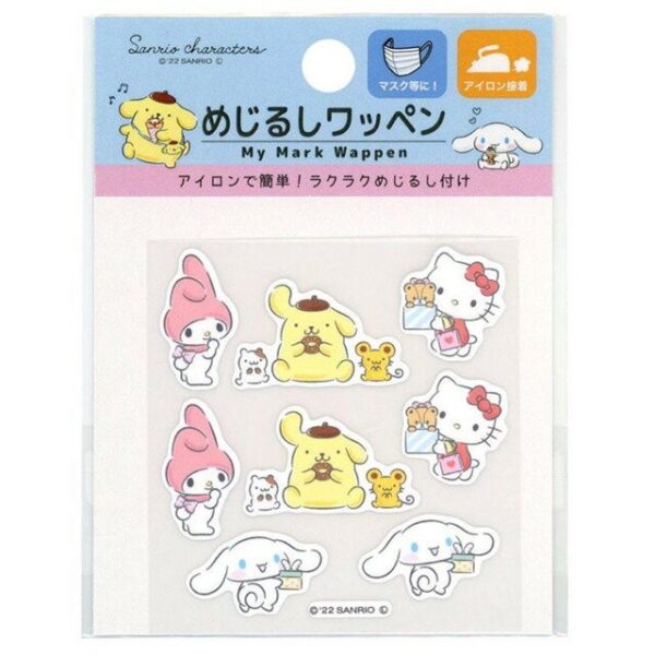 4902857-111631a Sanrio 三麗鷗大集合 口罩轉印貼組 (動作款)