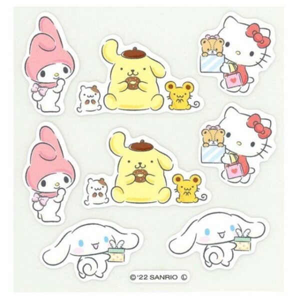 4902857-111631b Sanrio 三麗鷗大集合 口罩轉印貼組 (動作款)